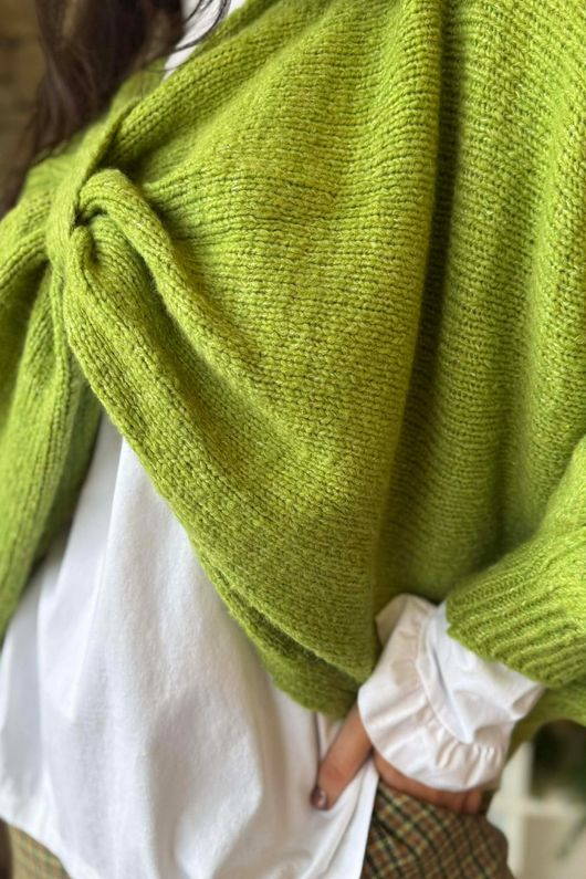 Big Softie Batwing Or Butterfly Knit Olive
